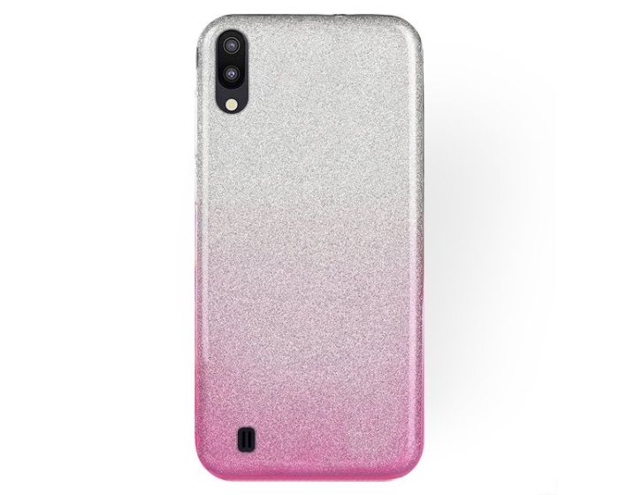 Forcell Glitter Shine Cover Hard Case Clear / Pink (Samsung Galaxy M10)