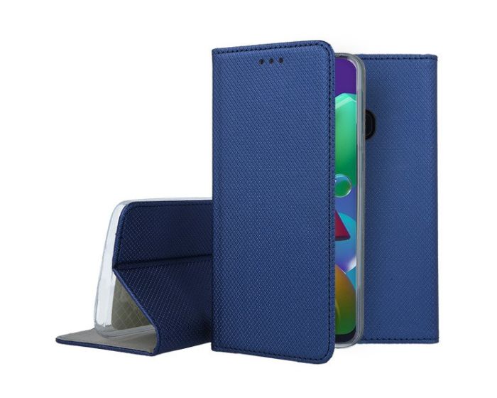 Forcell Smart Book Case με Δυνατότητα Stand Θήκη Πορτοφόλι Navy Blue (Samsung Galaxy M21 / M30s)