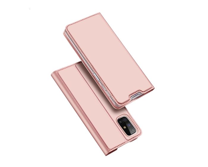 DUX DUCIS SkinPro Wallet Case Θήκη Πορτοφόλι με Stand - Rose Gold (Samsung Galaxy M31s)