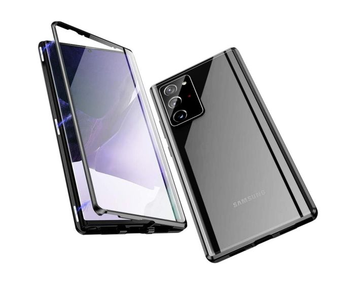 Magneto Full Glass Case - Μαγνητική Θήκη Clear / Black (Samsung Galaxy Note 20)