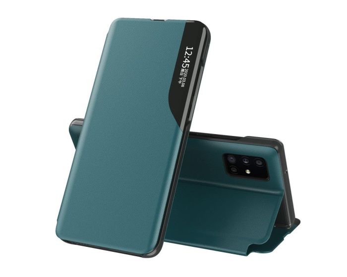 Eco Leather View Case Θήκη Πορτοφόλι με Stand - Green (Samsung Galaxy Note 20 Ultra)