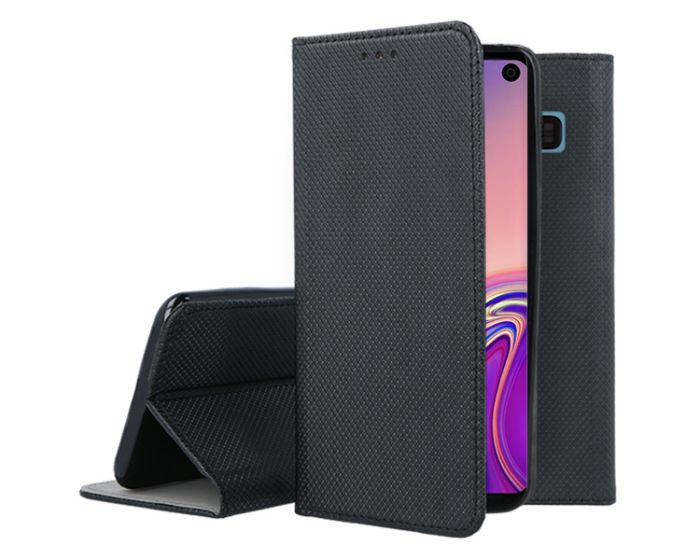 Forcell Smart Book Case με Δυνατότητα Stand Θήκη Πορτοφόλι Black (Samsung Galaxy S10)