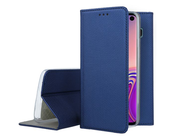 Forcell Smart Book Case με Δυνατότητα Stand Θήκη Πορτοφόλι Navy Blue (Samsung Galaxy S10)