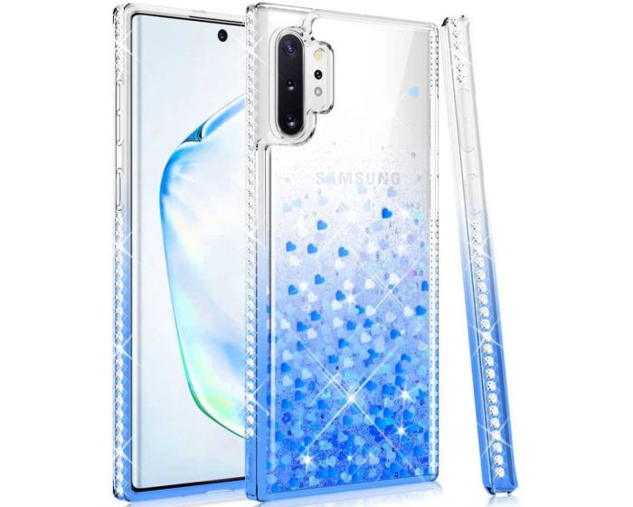 Diamond Liquid Glitter TPU Case Θήκη με Χρυσόσκονη Clear / Blue (Samsung Galaxy S10 Lite)