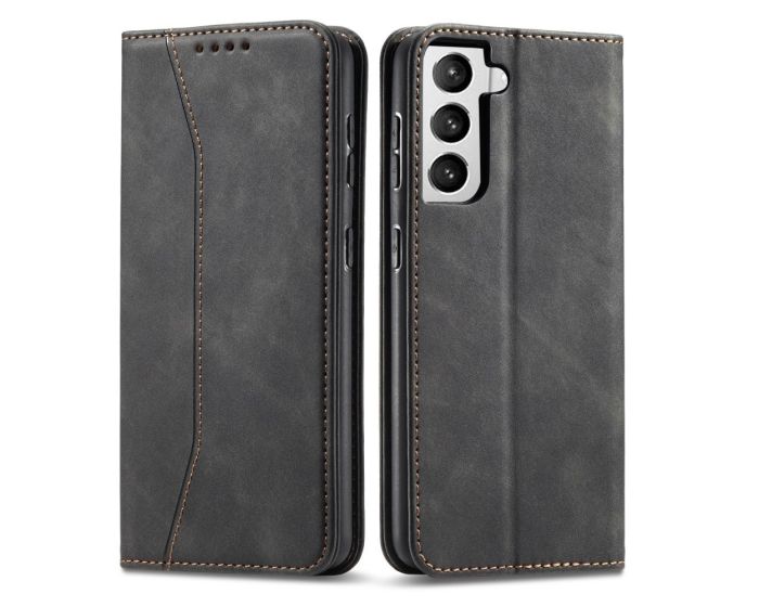 Bodycell PU Leather Book Case Θήκη Πορτοφόλι με Stand - Black (Samsung Galaxy S21 5G)