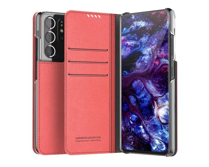 Araree Mustang Diary Book Θήκη Πορτοφόλι - Tangerin Red (Samsung Galaxy S21 Ultra 5G)