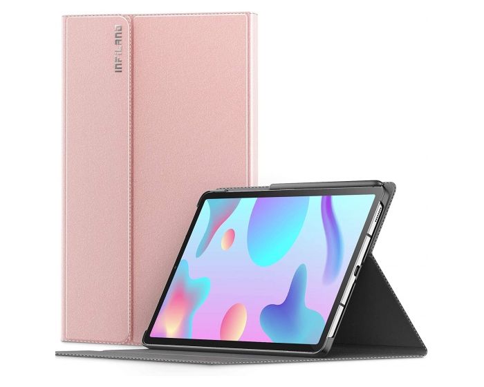 Infiland Classic Book Case Θήκη με Δυνατότητα Stand - Pink (Samsung Galaxy Tab S6 Lite 10.4)