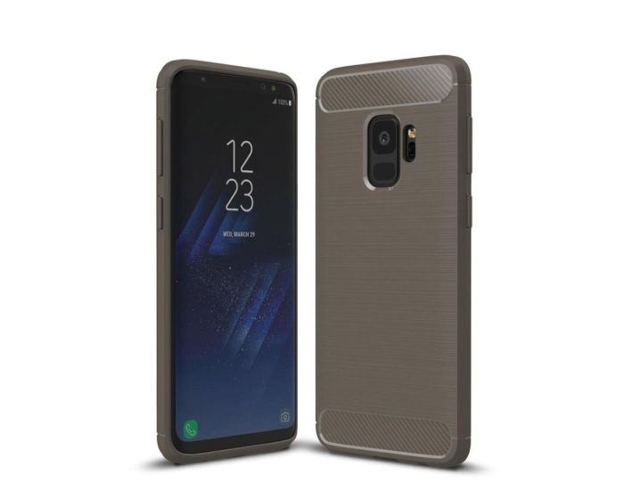 TPU Carbon Rugged Armor Case - Grey (Samsung Galaxy S9)