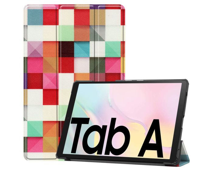 Tri-Fold Book Case με δυνατότητα Stand - Blocks (Samsung Galaxy Tab A7 10.4 2020 / 2022)