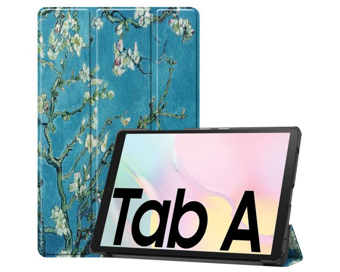 Tri-Fold Book Case με δυνατότητα Stand - White Blossom (Samsung Galaxy Tab A7 10.4 2020 / 2022)