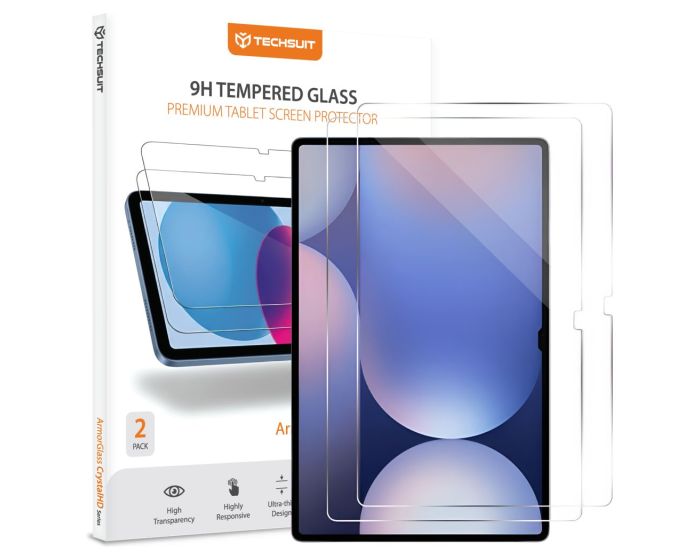 Techsuit ArmorGlass CrystalHD 2-Pack 9H Tempered Glass Screen Prοtector (Samsung Galaxy Tab S9 Plus / S9 FE Plus / S10 Plus 12.4)