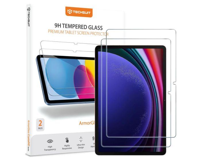 Techsuit ArmorGlass CrystalHD 2-Pack 9H Tempered Glass Screen Prοtector (Samsung Galaxy Tab S9 / S9 FE / S10 FE / S10 Lite 10.9)