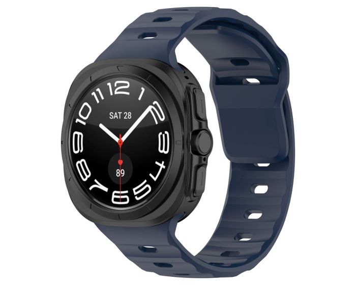 Techsuit Watchband (W055) Silicone Strap Samsung Galaxy Watch Ultra 47mm - Navy Blue
