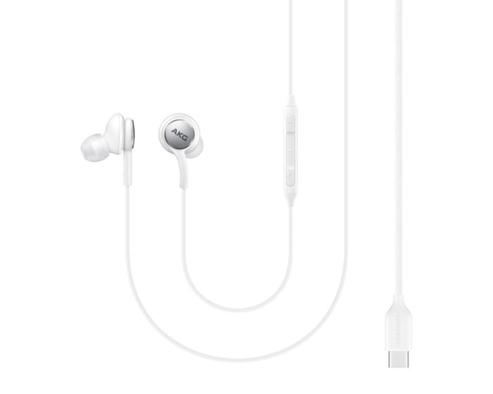 Samsung Stereo Headset IC100 Earphones Handsfree (EO-IC100BWEGEU) Ακουστικά Type C - White