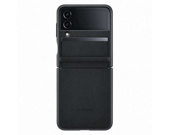 Samsung Leather Flap Cover (EF-VF721LBEGWW) Δερμάτινη Θήκη Black (Samsung Galaxy Z Flip4)