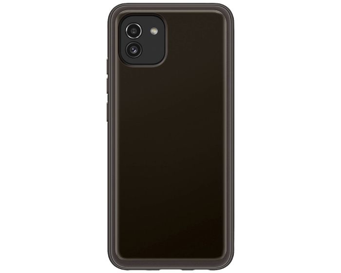 Samsung Soft Clear Cover (EF-QA036TBEGEU) Θήκη Σιλικόνης Black (Samsung Galaxy A03)