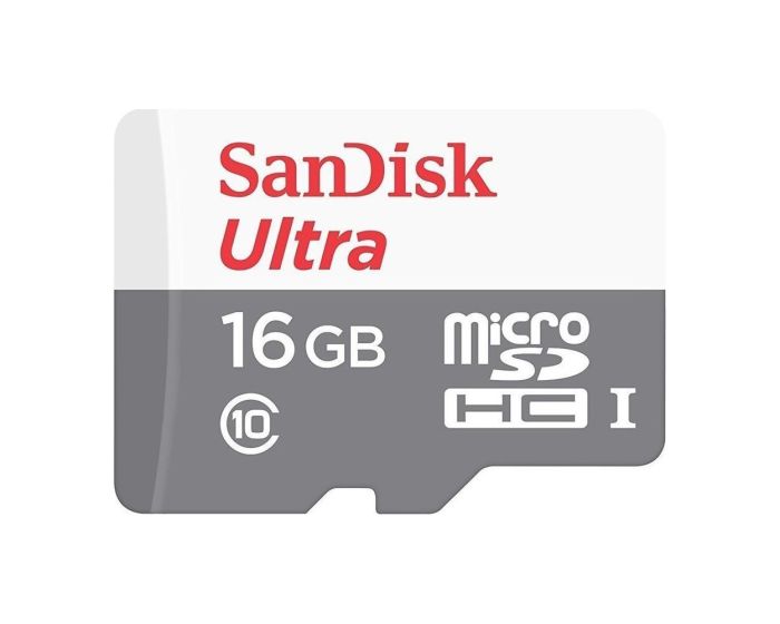 SanDisk Ultra Memory Card microSDHC 16gb 80MB / s - Class 10 UHS-I without Adaptor
