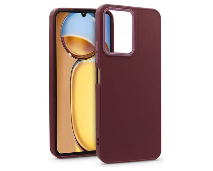 Satin Case with Camera Frame Burgundy (Xiaomi Redmi 13C / Poco C65 / 13C 5G)