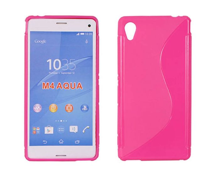 S-line Silicone Θήκη Σιλικόνης Ροζ (Sony Xperia M4 Aqua)