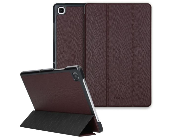 Selencia Kesia Slang Trifold Book Case με δυνατότητα Stand - Dark Red (Samsung Galaxy Tab A7 10.4 2020 / 2022)