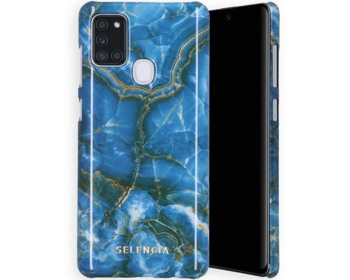 Selencia Maya Back Cover Θήκη Onyx Blue (Samsung Galaxy A21s)
