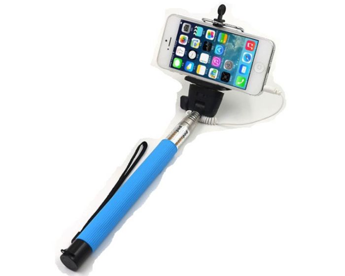 Selfie Monopod OEM - Τηλεσκοπικό Μονόποδο Μπλε (iPhone - Android)