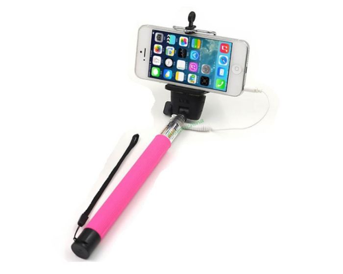 Selfie Monopod OEM - Τηλεσκοπικό Μονόποδο Ροζ (iPhone - Android)