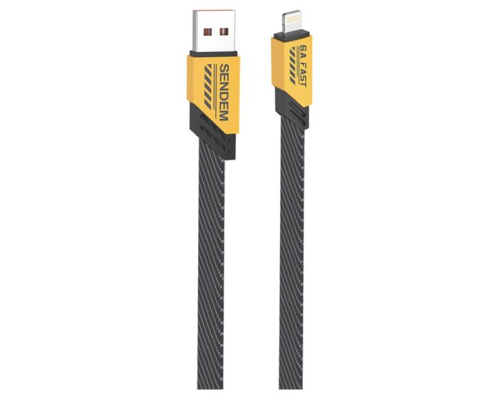 Sendem M83P Cable 200W Καλώδιο Φόρτισης USB σε Lightning 1m Yellow