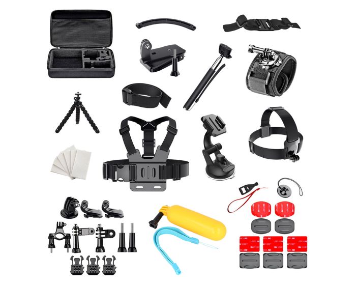 Set of 50 in 1 Accessories for GoPro / SJCAM (PKT09) Σετ Αξεσουάρ για Sports Cameras