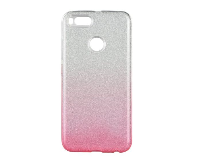 Forcell Glitter Shine Glitter Cover Hard Case Clear / Pink (Xiaomi Mi A1 / 5X)