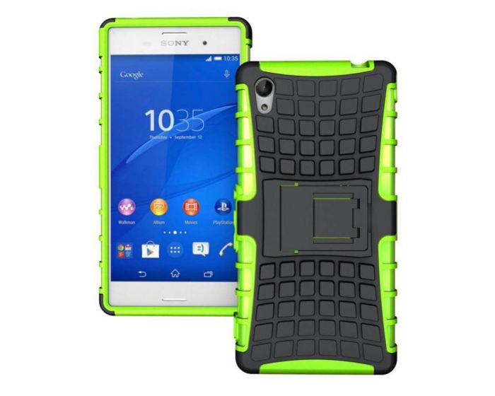 Shockproof Case Ανθεκτική Θήκη με Δυνατότητα Stand Πράσινο (Sony Xperia M4 Aqua)