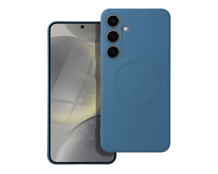 Silicone Mag Cover Case Θήκη Σιλικόνης Συμβατή με MagSafe - Blue (Samsung Galaxy S24)