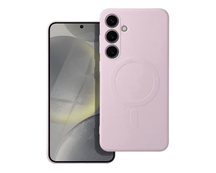 Silicone Mag Cover Case Θήκη Σιλικόνης Συμβατή με MagSafe - Pink (Samsung Galaxy S24 Plus)