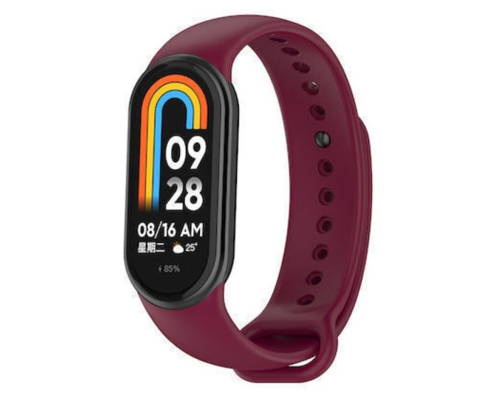 Silicone Wristband Strap Raspberry - Λουράκι Σιλικόνης για Xiaomi Smart Band 8 / 9 / NFC