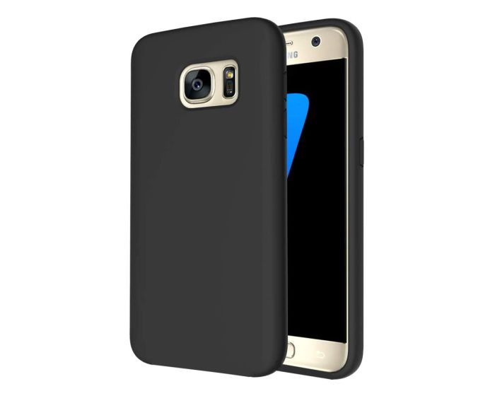Θήκη Σιλικόνης Slim Fit Liquid Silicone Case Black (Samsung Galaxy S7)