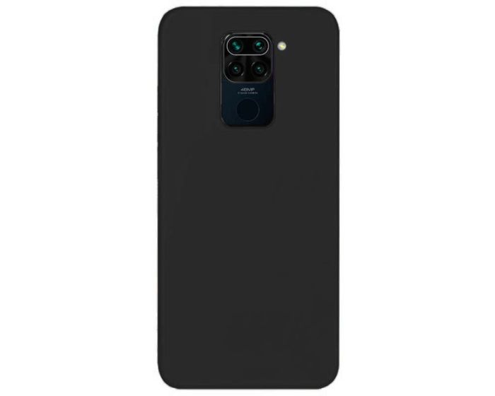 Θήκη Σιλικόνης Slim Fit Liquid Silicone Case Black (Xiaomi Redmi Note 9)
