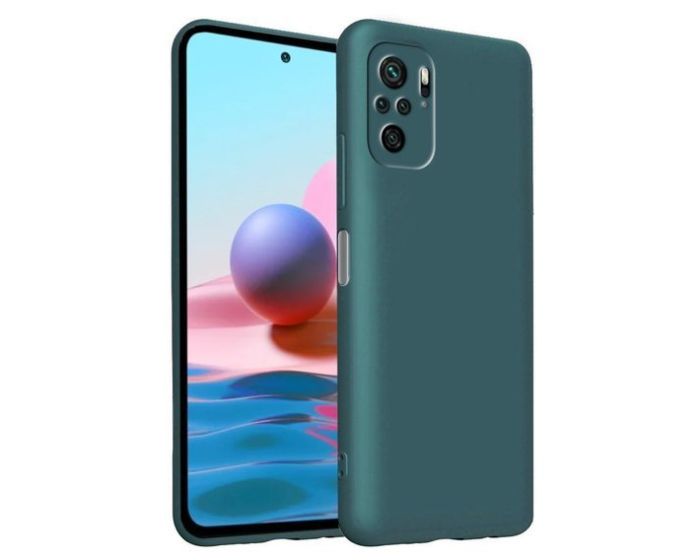 Θήκη Σιλικόνης Slim Fit Liquid Silicone Case Bottle Green (Xiaomi Redmi Note 10 / 10S / Poco M5s)