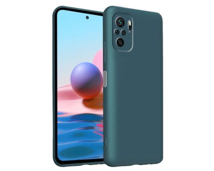 Θήκη Σιλικόνης Slim Fit Liquid Silicone Case Dark Green (Xiaomi Redmi Note 10 / 10S / Poco M5s)