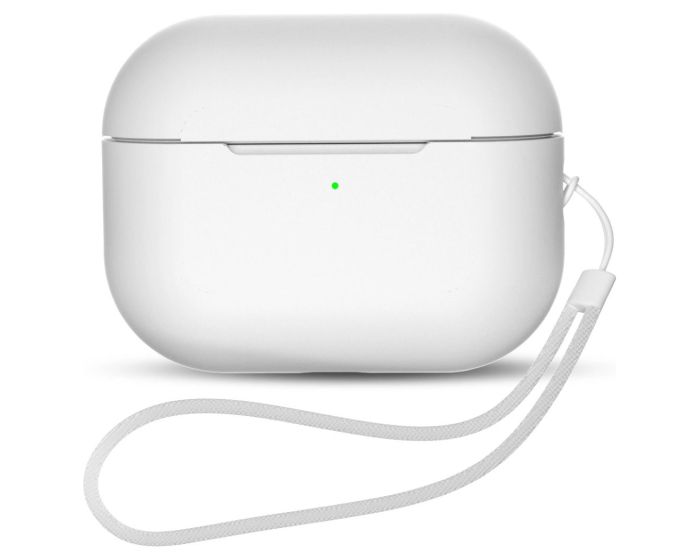 Soft Strap Silicone Apple AirPods Pro 1/2 Case Θήκη Σιλικόνης για Apple AirPods Pro 1/2 - White - MT73947