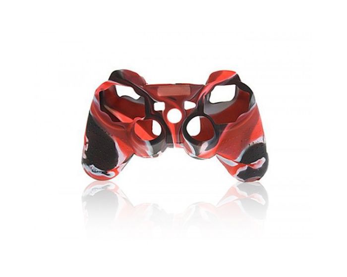 Silicone Case for PS3 Dualshock 3 GamePad D27 Red - Black