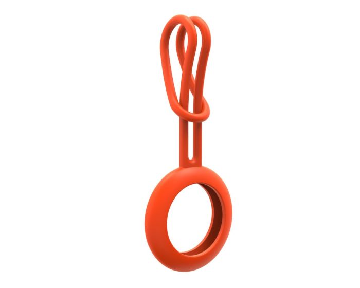 Silicone Flexible Apple AirTag Loop Case Θήκη Σιλικόνης - Orange