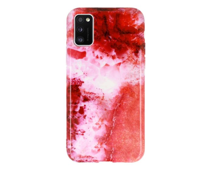 Marble Silicone Case Design 5 Θήκη Σιλικόνης Red / Pink (Samsung Galaxy A41)