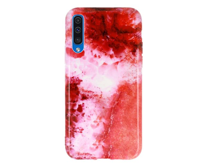 Marble Silicone Case Design 5 Θήκη Σιλικόνης Red / Pink (Samsung Galaxy A70)