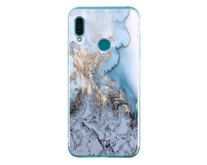Silicone Marble Case No1 Θήκη Σιλικόνης Blue (Huawei Y9 2019)