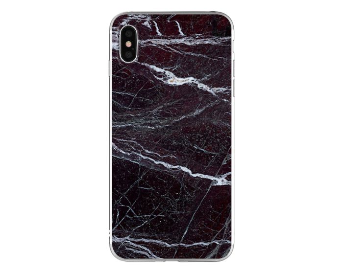 Silicone Marble Case No14 Θήκη Σιλικόνης Black / White (iPhone Xs Max)