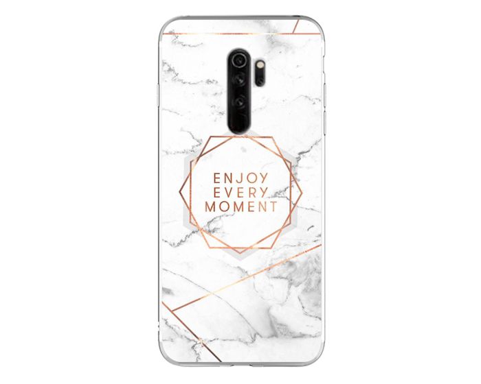 Silicone Marble Case No16 Θήκη Σιλικόνης White / Gold (Xiaomi Redmi Note 8 Pro)