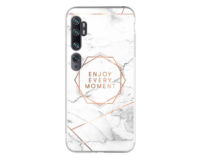 Silicone Marble Case No16 Θήκη Σιλικόνης White / Gold (Xiaomi Mi Note 10)