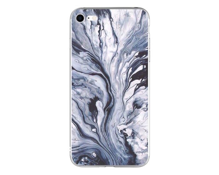 Silicone Marble Case No2 Θήκη Σιλικόνης Blue / White (iPhone 7 / 8 / SE 2020 / 2022)