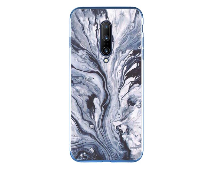 Silicone Marble Case No2 Θήκη Σιλικόνης Blue / White (OnePlus 7 Pro)