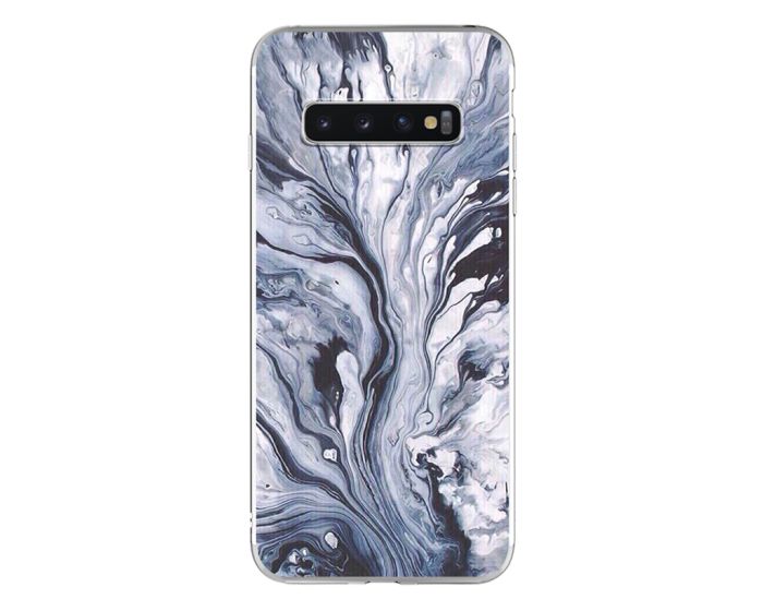 Silicone Marble Case No2 Θήκη Σιλικόνης Blue / White (Samsung Galaxy S10)